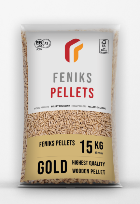 NOWE OPAKOWANIE FENIKS PELLETS GOLD 15KG FIN