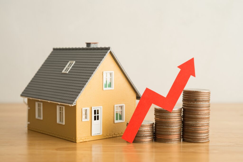 wizualizacja: Utrzymanie domu i jego koszty - domek i pieniądze.